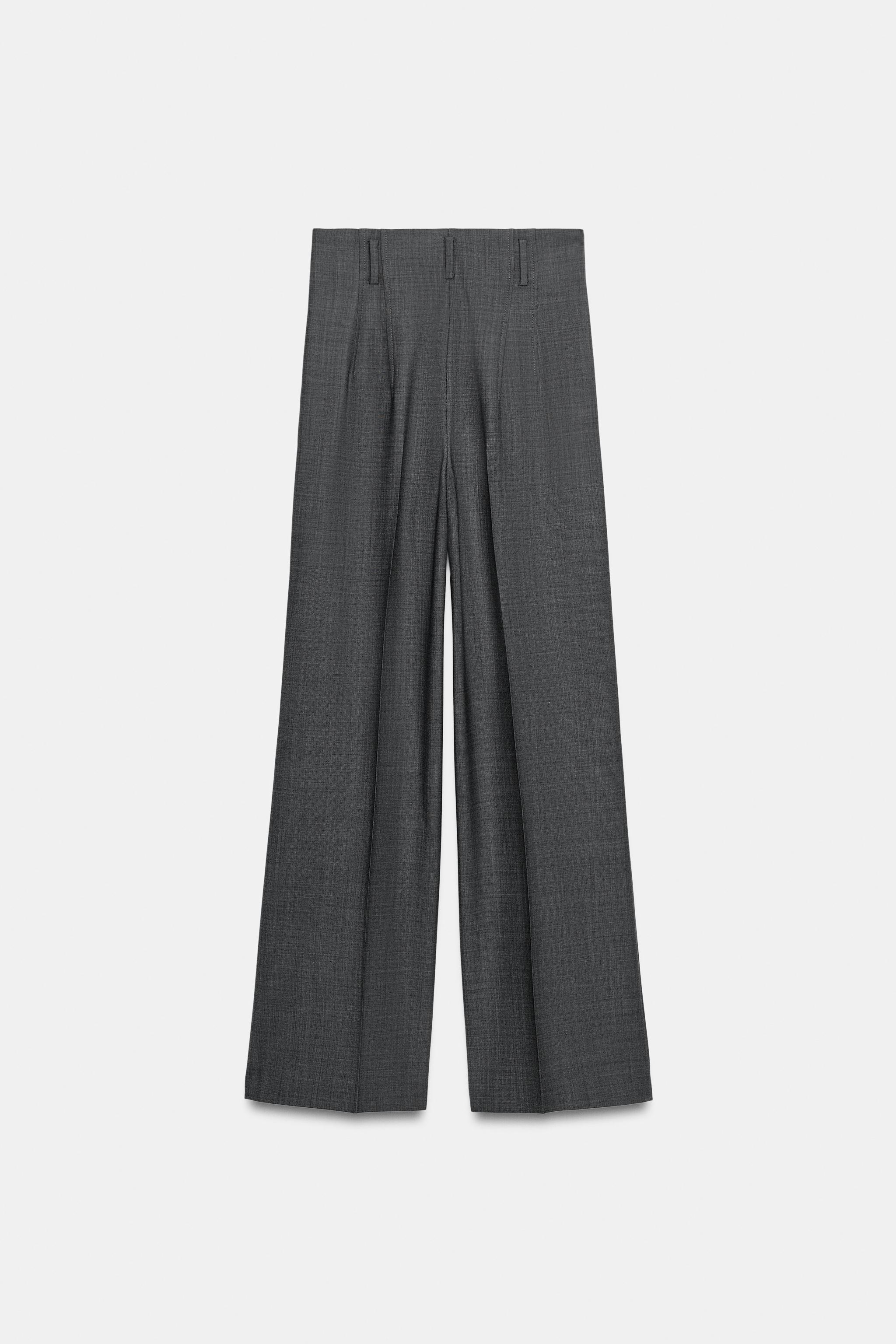 HIGH-WAISTED WOOL PANTS ZW COLLECTION